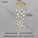 GobekUsa Crystal Ball Chandelier: Modern Loft & Staircase Hanging Light for Home, Hotel & Mall