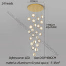 GobekUsa Crystal Ball Chandelier: Modern Loft & Staircase Hanging Light for Home, Hotel & Mall