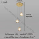 GobekUsa Crystal Ball Chandelier: Modern Loft & Staircase Hanging Light for Home, Hotel & Mall