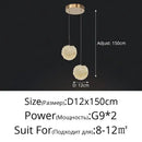 GobekUsa Crystal Ball Pendant Chandelier for Bedroom Bar Deco