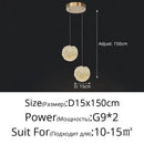 GobekUsa Crystal Ball Pendant Chandelier for Bedroom Bar Deco