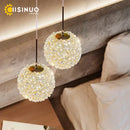 GobekUsa Crystal Ball Pendant Chandelier for Bedroom Bar Deco