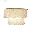 GobekUsa Modern 2-Light Crystal Bead Sconce Lamp Wall Lighting in Gold