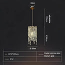 GobekUsa Crystal Bedhead Pendant Light for Master Bedroom, High-End Restaurant Chandelier