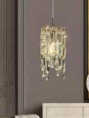 GobekUsa Crystal Bedhead Pendant Light for Master Bedroom, High-End Restaurant Chandelier
