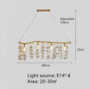 GobekUsa Crystal Branch Pendant Chandelier for Indoor Decoration Luminaria Fixtures