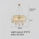 GobekUsa Crystal Branch Pendant Chandelier for Indoor Decoration Luminaria Fixtures