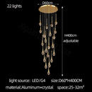 GobekUsa Crystal Bubble Chandelier for Living, Dining, Bedroom - Modern Stairwell Design