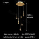 GobekUsa Crystal Bubble Chandelier for Living, Dining, Bedroom - Modern Stairwell Design