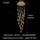 GobekUsa Crystal Bubble Chandelier for Living, Dining, Bedroom - Modern Stairwell Design