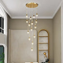 GobekUsa Crystal Bubble Chandelier for Living, Dining, Bedroom - Modern Stairwell Design
