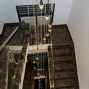 GobekUsa Crystal Bubble Chandelier for Living, Dining, Bedroom - Modern Stairwell Design