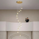GobekUsa Crystal Bubble Chandelier for Living, Dining, Bedroom - Modern Stairwell Design