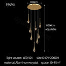 GobekUsa Crystal Bubble Chandelier for Living, Dining, Bedroom - Modern Stairwell Design