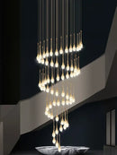 GobekUsa Crystal Bubble Chandelier: Modern Duplex Living Room Villa Decoration Luminaire