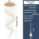 GobekUsa Crystal Bubble Chandelier: Modern Duplex Living Room Villa Decoration Luminaire