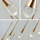 GobekUsa Crystal Bubble Chandelier for Duplex Living Room, Rotating Staircase, Villa Lobby