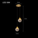 GobekUsa Crystal Bubble Pendant Chandelier for Dining Room Bedroom Restaurant Bar