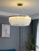 GobekUsa Crystal Ceiling Chandelier: Modern LED Luxury Pendant Light for Home Decor