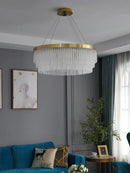 GobekUsa Crystal Ceiling Chandelier: Modern LED Luxury Pendant Light for Home Decor