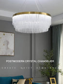 GobekUsa Crystal Ceiling Chandelier: Modern LED Luxury Pendant Light for Home Decor