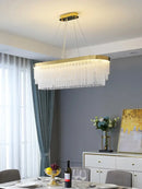 GobekUsa Crystal Ceiling Chandelier: Modern LED Luxury Pendant Light for Home Decor