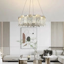 GobekUsa Crystal Ceiling Chandelier: Modern Luxury Lighting for Living Room, Dining Room, Bedroom