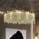 GobekUsa Crystal Ceiling Chandelier: Modern Luxury Lighting for Living Room, Dining Room, Bedroom