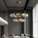 GobekUsa Crystal Ceiling Chandelier: Modern Luxury Pendant Light for Living Room and Restaurant