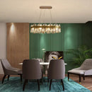 GobekUsa Crystal Ceiling Chandelier LED Hanging Lamps for Living Room Luxe Décor