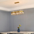 GobekUsa Crystal Ceiling Chandelier LED Hanging Lamps for Living Room Luxe Décor