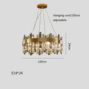 GobekUsa Crystal Ceiling Chandelier LED Hanging Lamps for Living Room Luxe Décor