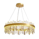 GobekUsa Crystal Ceiling Chandelier LED Hanging Lamps for Living Room Luxe Décor