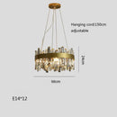 GobekUsa Crystal Ceiling Chandelier LED Hanging Lamps for Living Room Luxe Décor