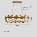 GobekUsa Crystal Ceiling Chandelier LED Hanging Lamps for Living Room Luxe Décor