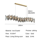GobekUsa Crystal Ceiling Chandelier LED Modern Luxury Lighting for Living Dining Bedroom