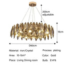 GobekUsa Crystal Ceiling Chandelier LED Modern Luxury Lighting for Living Dining Bedroom