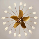 GobekUsa Ceiling Fan Lights with LED, Modern Indoor Lighting for Living Room, Bedroom, Dining Room