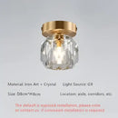 GobekUsa Diamond Crystal Ceiling Lights: Modern LED Fixture for Bedroom, Corridor, Aisle, Entrance, Bar, Cafe