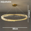 GobekUsa Crystal Stainless Steel Ceiling Pendant Light for Luxurious Living