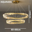 GobekUsa Crystal Stainless Steel Ceiling Pendant Light for Luxurious Living