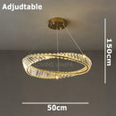 GobekUsa Crystal Stainless Steel Ceiling Pendant Light for Luxurious Living