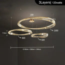GobekUsa Crystal Stainless Steel Ceiling Pendant Light for Luxurious Living