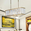 GobekUsa Modern 3-Light Clear Crystal Chandelier for Bedroom and Dining Room