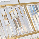 GobekUsa Modern 3-Light Clear Crystal Chandelier for Bedroom and Dining Room
