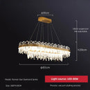 GobekUsa Circular Double-layer Crystal Chandelier for Living Room Dining Room Led Pendant
