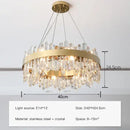 GobekUsa Crystal Circle Ceiling Chandelier with LED Lighting for Designer Dining Room