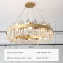 GobekUsa Crystal Circle Ceiling Chandelier with LED Lighting for Designer Dining Room
