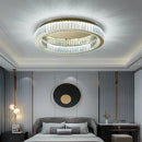 GobekUsa Crystal Circle Chandelier: Modern Nordic LED Ceiling Lamp for Living Room, Bedroom, Study
