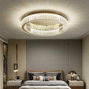 GobekUsa Crystal Circle Chandelier: Modern Nordic LED Ceiling Lamp for Living Room, Bedroom, Study